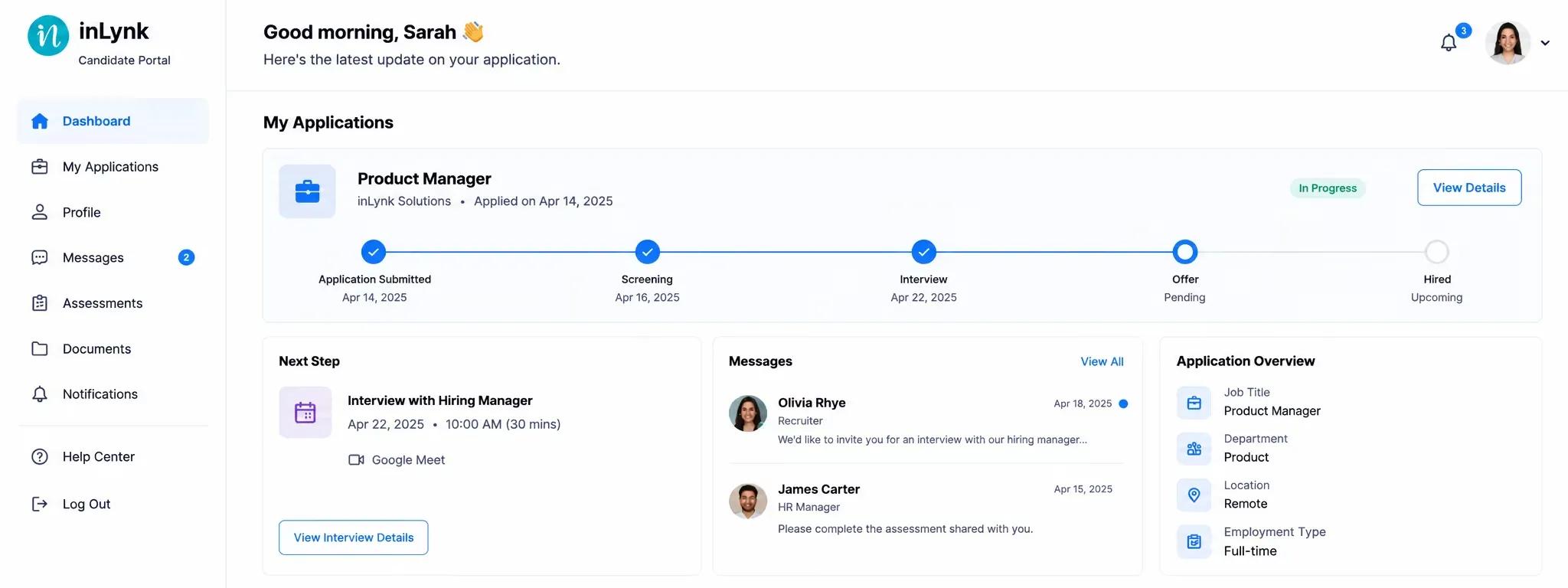 Candidate portal